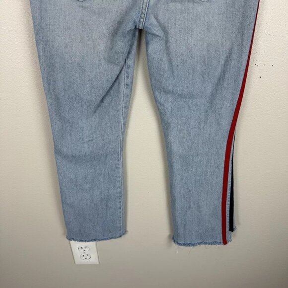 MOTHER Jeans The Insider Crop Step Fray Womens Size 25 Thanks Again Racer - Picture 5 of 9